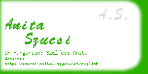 anita szucsi business card